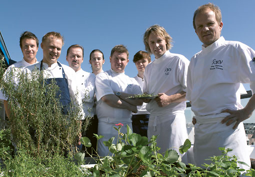 El espíritu innovador se hace notar también fuera de la cocina. El restaurante Savoy, en el pleno centro de Helsinki, cultiva hierbas y hortalizas en el tejado. Tanto el personal como los clientes aprecian los productos frescos de cultivo propio. En el tejado vive también una pequeña comunidad de abejas.