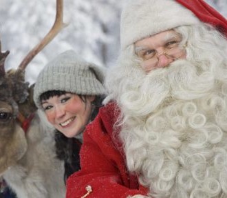 Weihnachtsmann, Elfen, Weihnachten, Korvatunturi, finnisches Lappland, Finnland