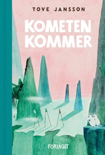A Moomin book cover with a title in Swedish.