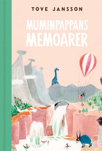 A Moomin book cover with a title in Swedish.