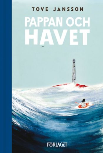 A Moomin book cover with a title in Swedish.